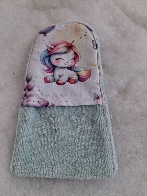 Gant de toilette thème licorne