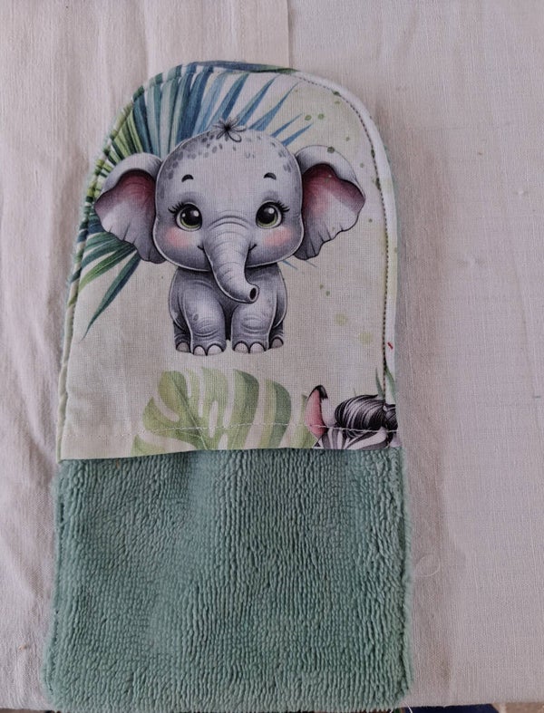 Gant de toilette thème jungle