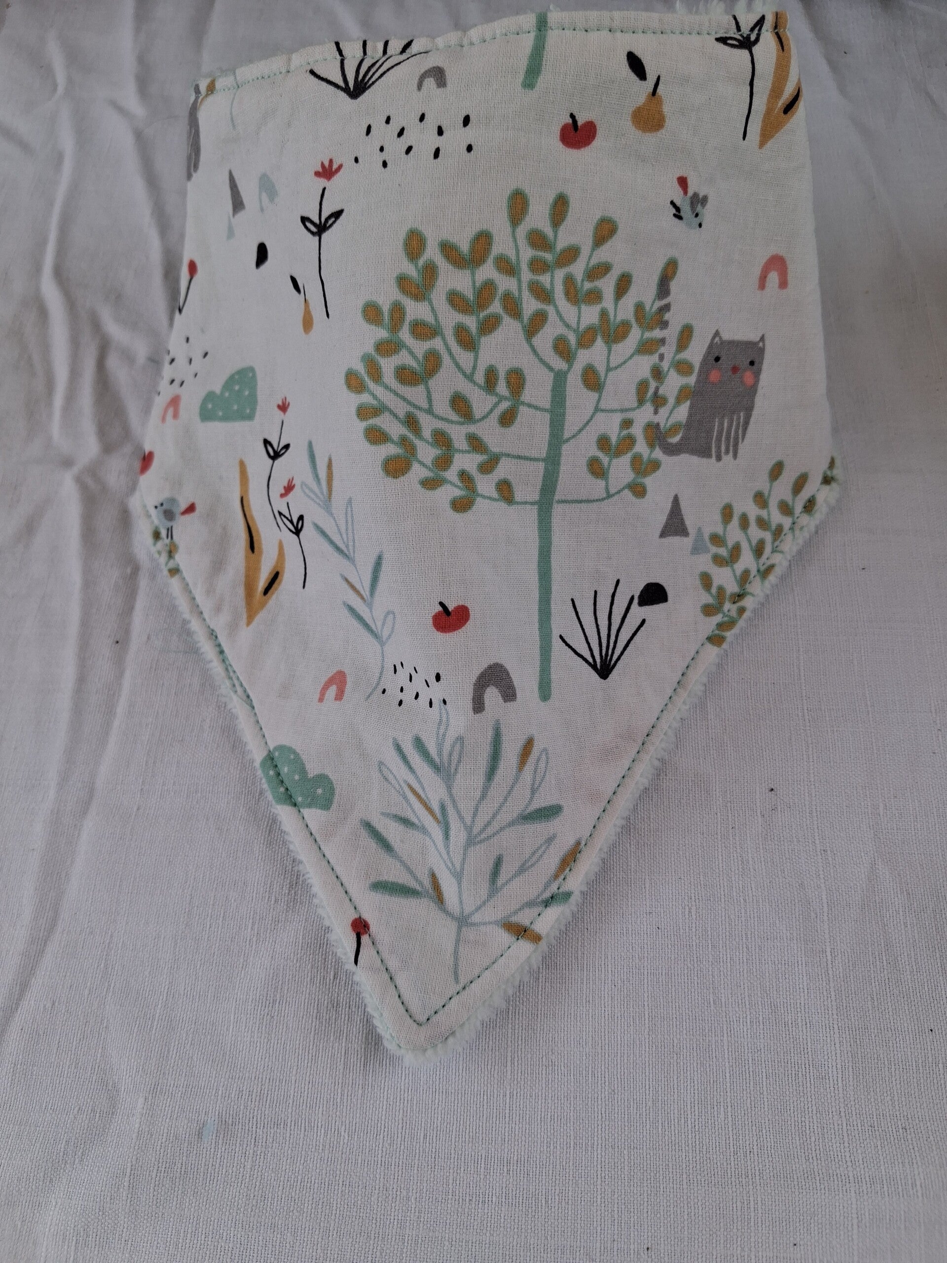 Bavoir bandana chat matcha