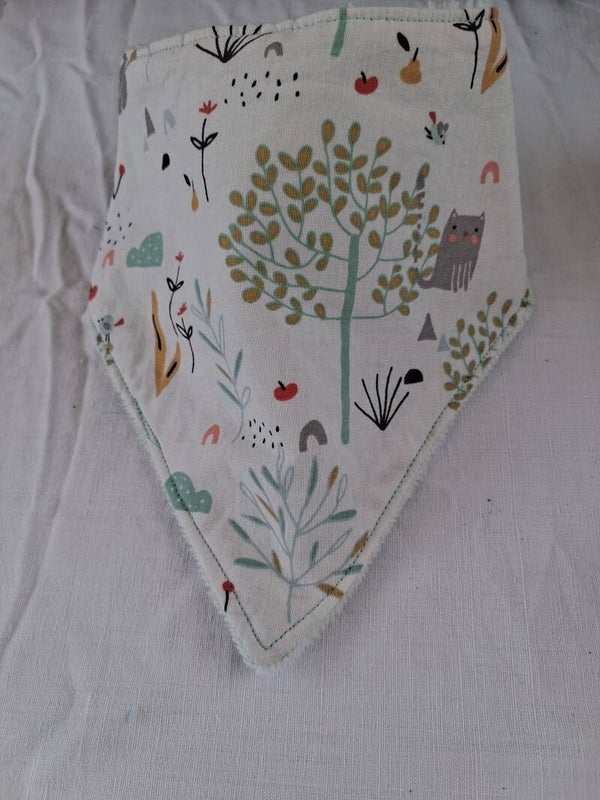 Bavoir bandana chat matcha