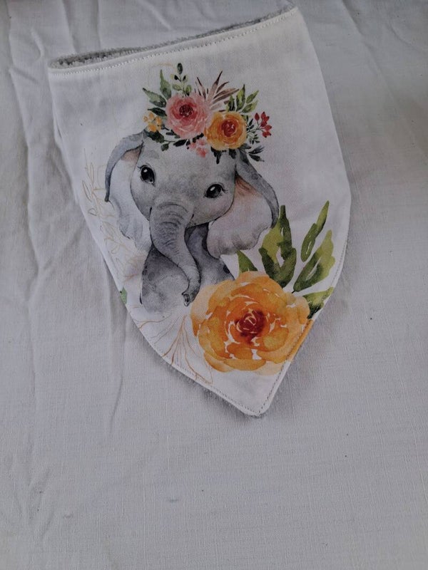 Bavoir bandana savane pivoine