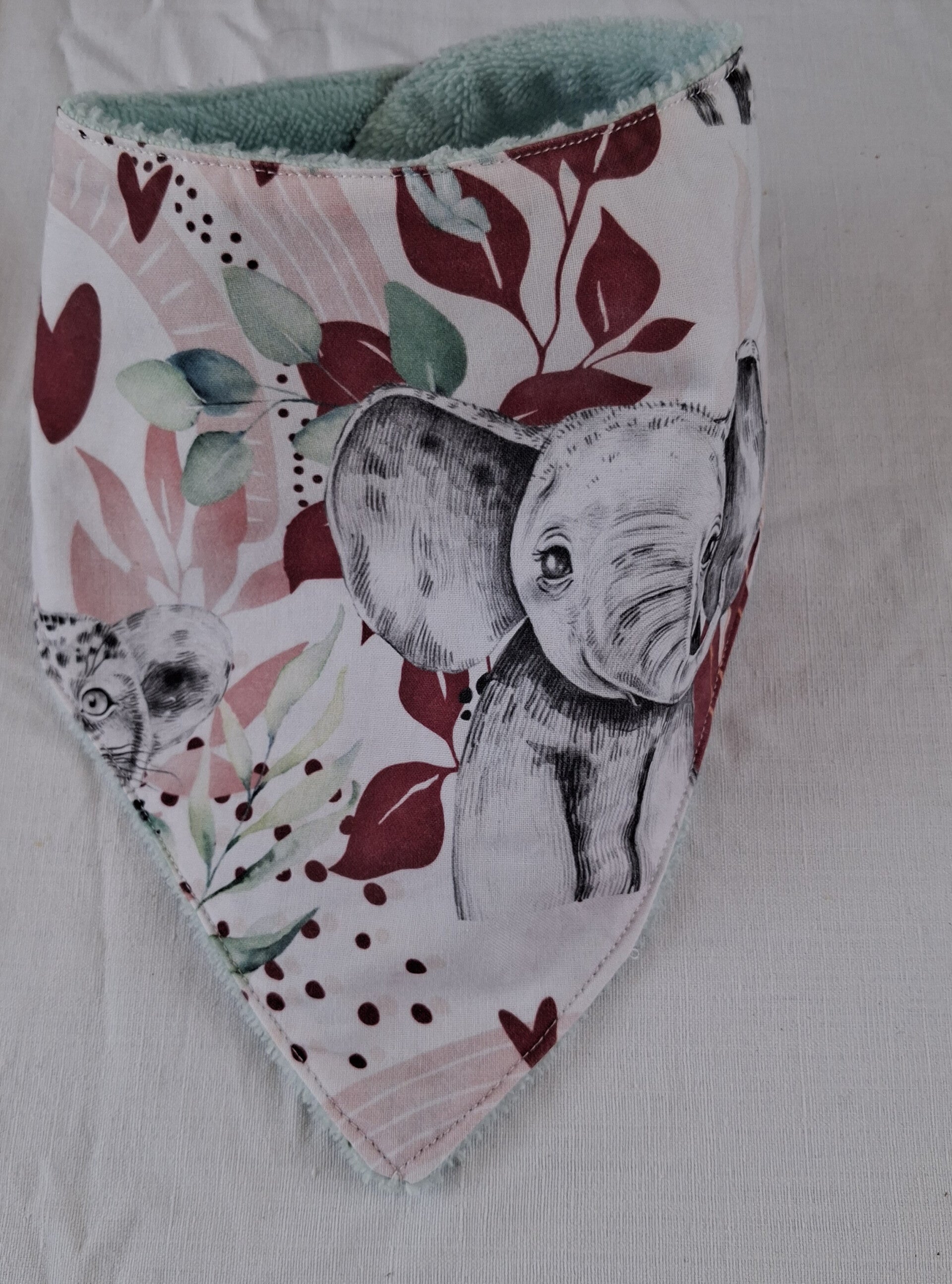 Bavoir bandana savane pourpre