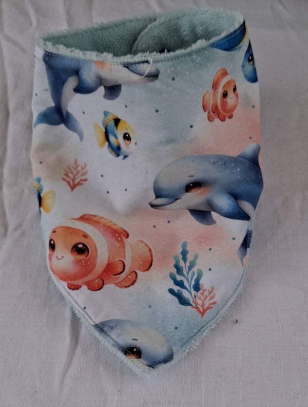Bavoir bandana dauphin