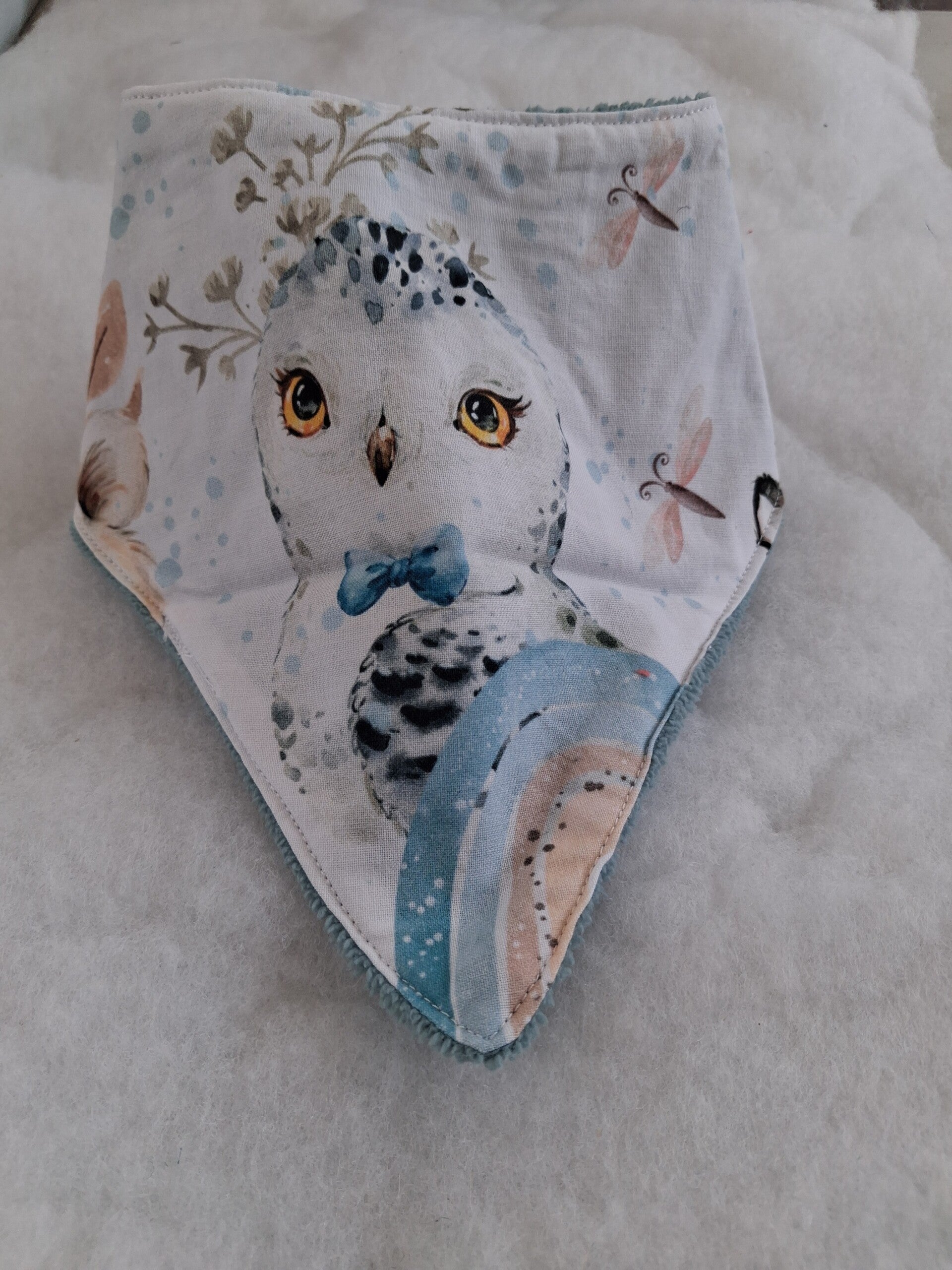 Bavoir bandana hiboux