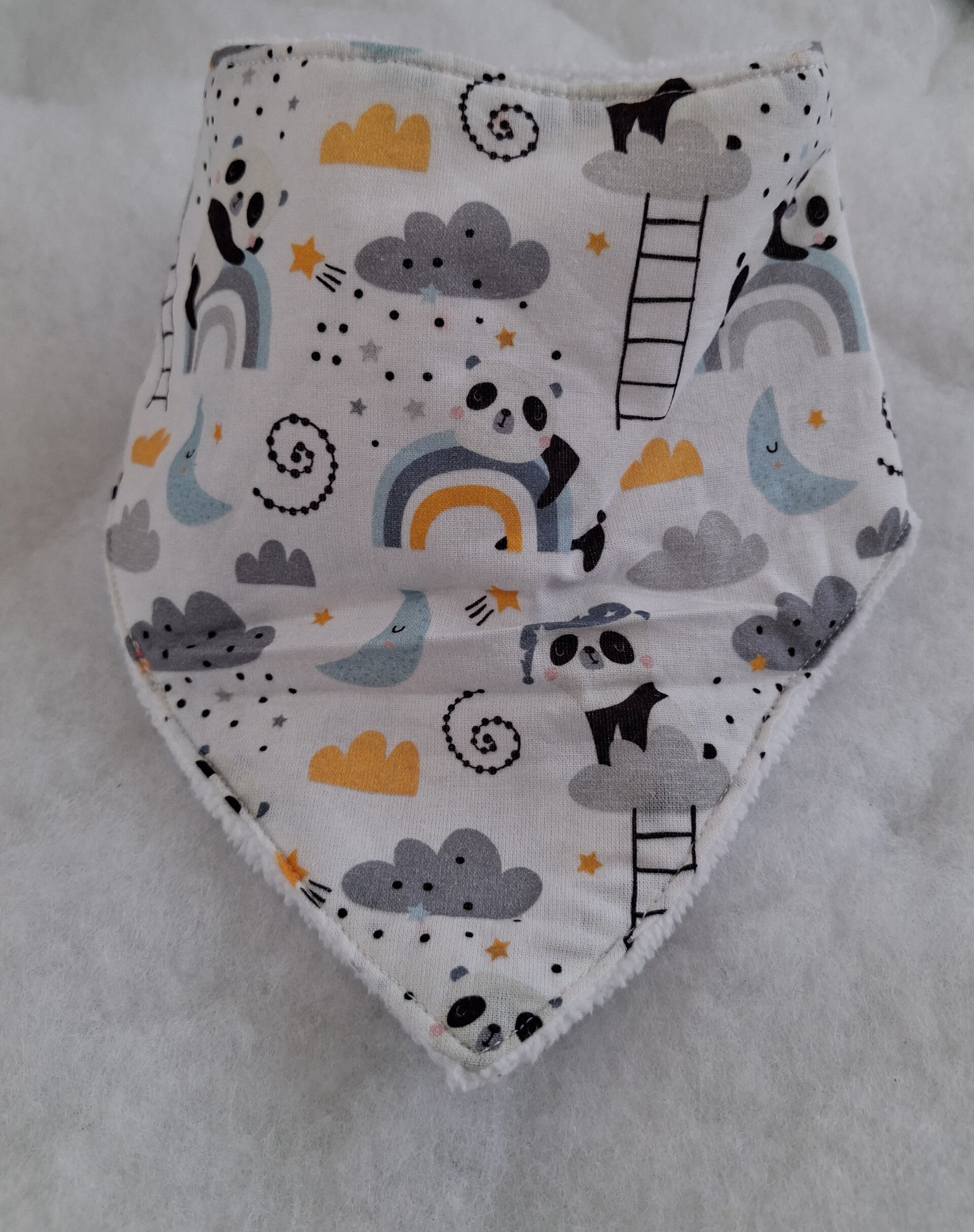 Bavoir bandana panda lune
