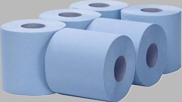 Poetsrollen midi blauw 2laags