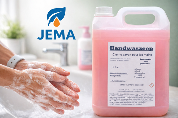 Bij aankoop van 4 × 5 liter Rose zachte handzeep ontvangt u een 0,5 liter handzeep met pompje gratis.
