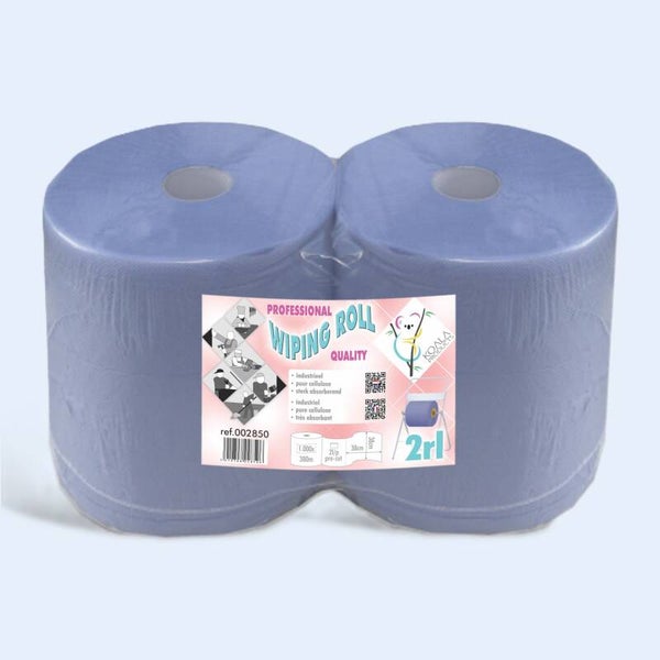 Poetsrol 2lg Blauw 2x1000v