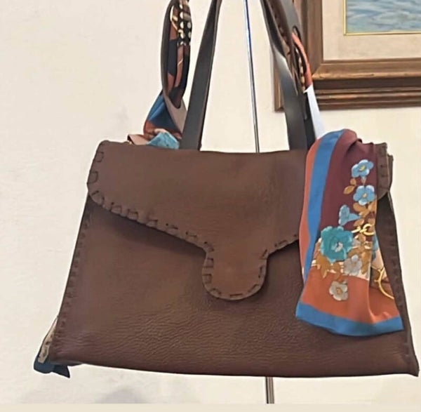 Borsa in Pelle di Vitello Italiana Cucita a Mano | Pezzo Unico