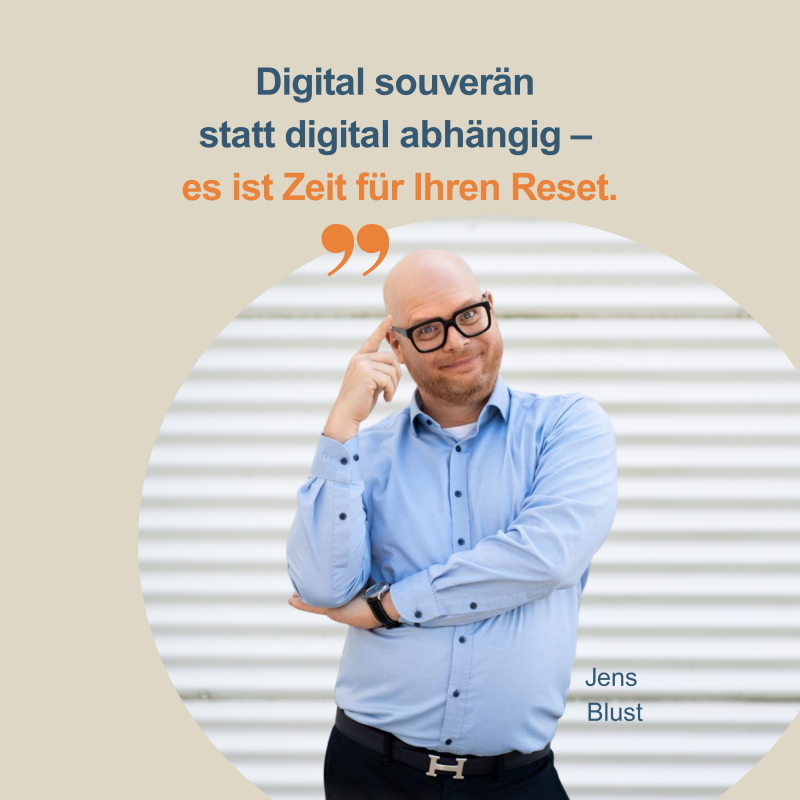 Podcast-Cover „Digital souverän statt digital abhängig – es ist Zeit für Ihren Reset“