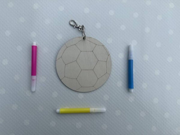 Wooden Football Keyring **More stock coming soon**