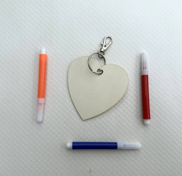 Wooden Heart - Can be a keyring or a hanging ornament (both options supplied)