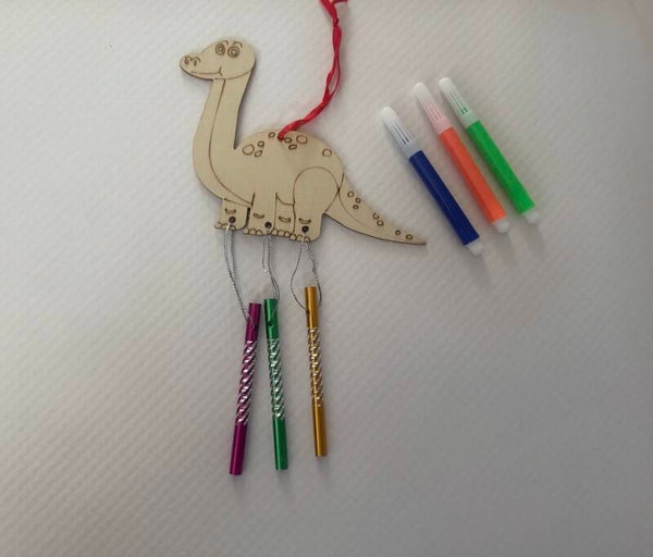 Dinosaur Wind Chime (Dinosaur style may vary from picture)