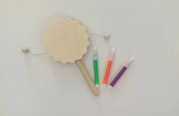 Double Sided Wooden Drum Toy