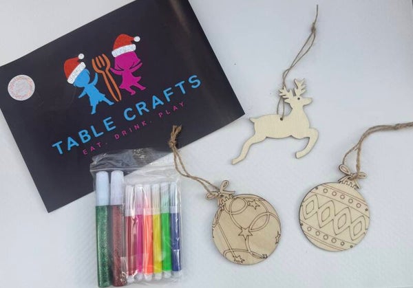 3 Hanging ornament Christmas Gift Set - Reindeer and 2 festive Ball Balls