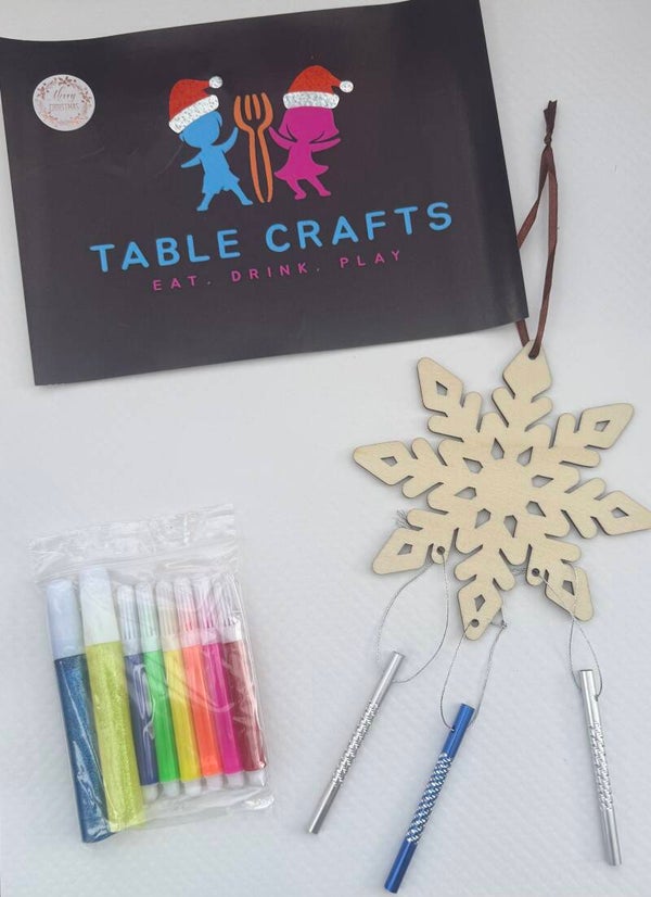 Christmas Snowflake hanging windchime - either supplied 1 large or 2 small snowflakes