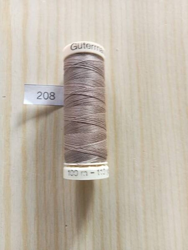 Fil Guterman pour tout coudre - 100 m - Brun N° 208