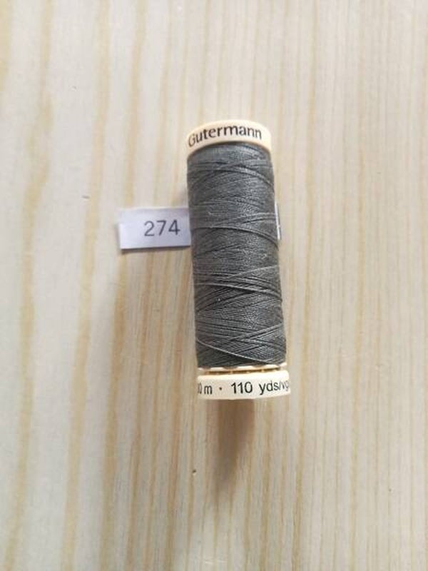 Fil Guterman pour tout coudre - 100 m - Gris très foncé N° 274