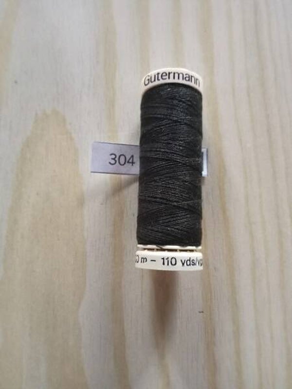 Fil Guterman pour tout coudre - 100 m - Kaki très foncé N° 304