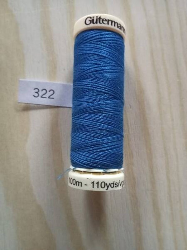 Fil Guterman pour tout coudre - 100 m - Bleu N° 322
