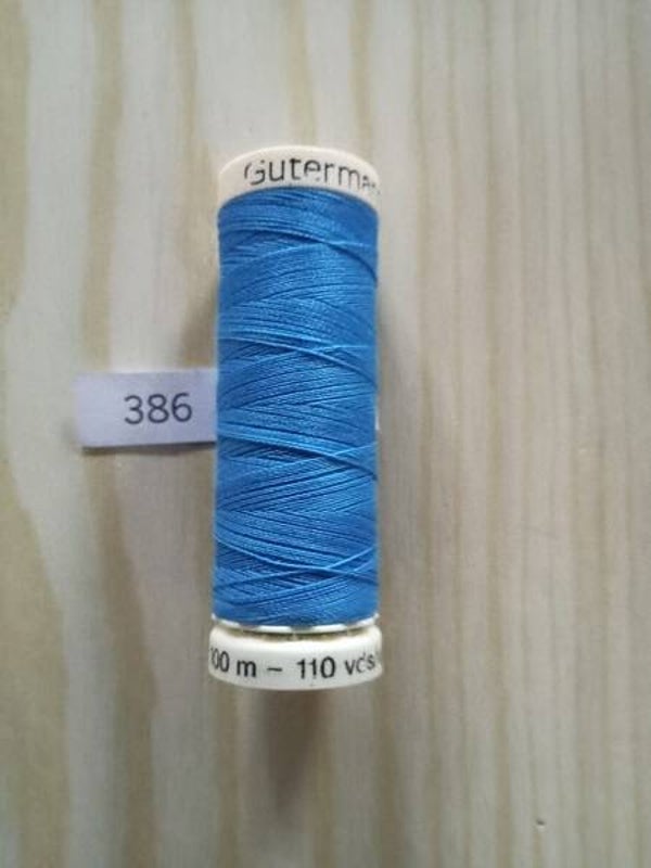 Fil Guterman pour tout coudre - 100 m - Bleu N° 386