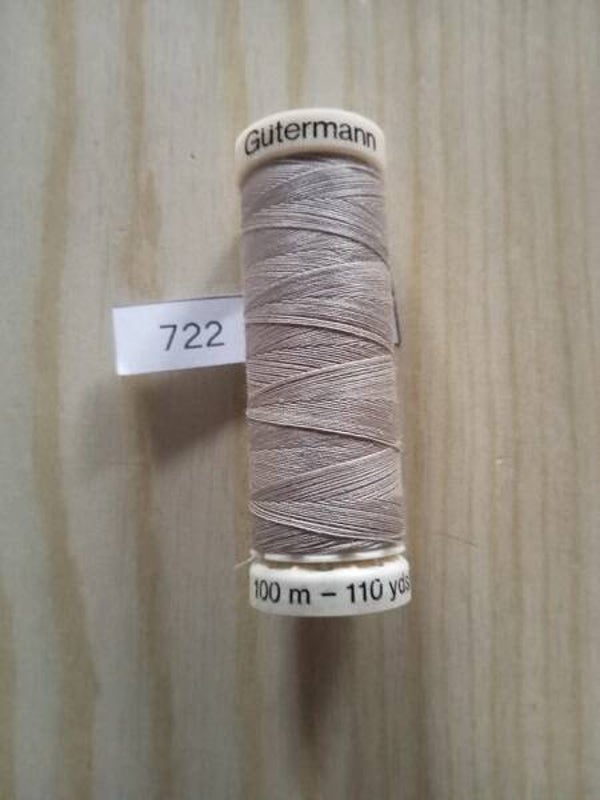 Fil Guterman pour tout coudre - 100 m - Beige N° 722
