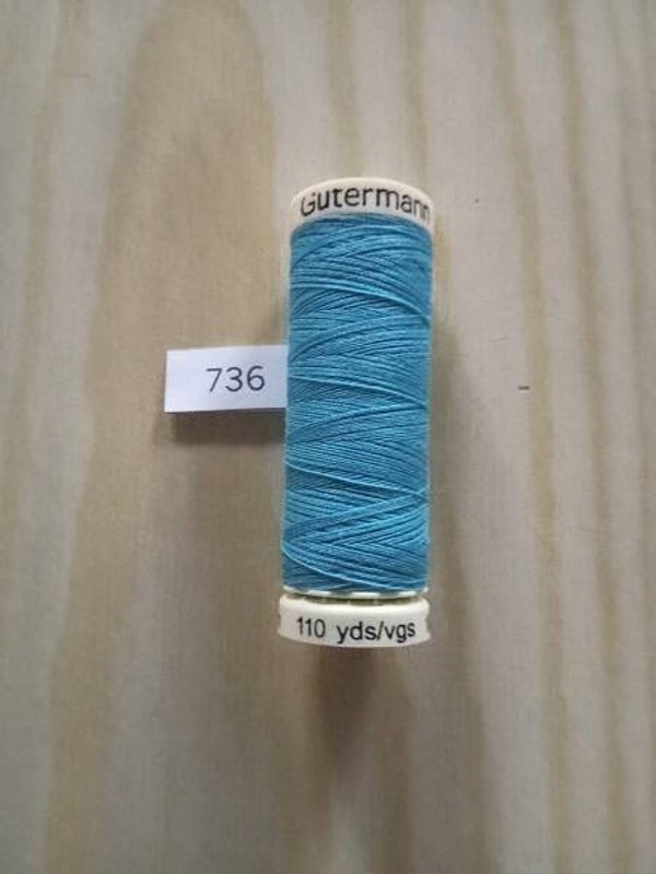 Fil Guterman pour tout coudre - 100 m - Bleu N° 736