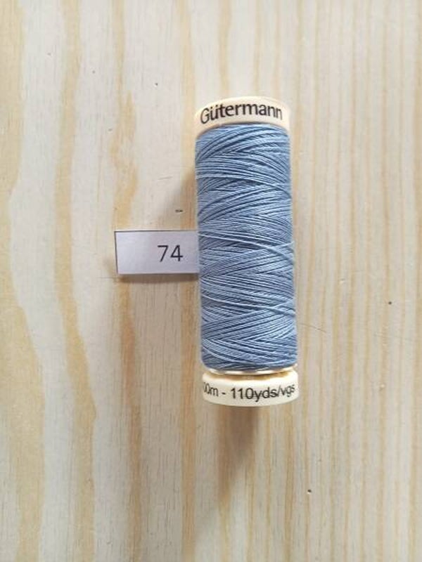 Fil Guterman pour tout coudre - 100 m - Bleu N° 74