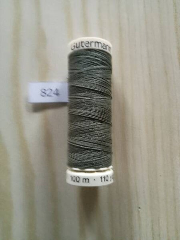 Fil Guterman pour tout coudre - 100 m - Kaki foncé N° 824