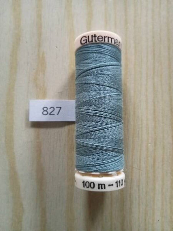 Fil Guterman pour tout coudre - 100 m - Bleu vert N° 827