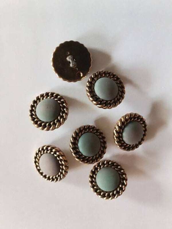 Lot 7 boutons métal Vintage - 20 mm - Réf BP36