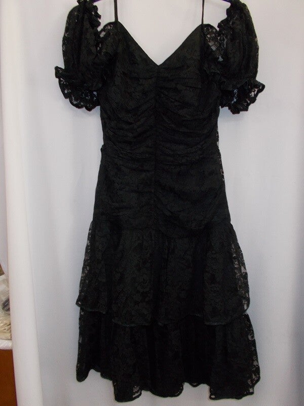 Robe de soirée noire Femme - Taille 36/38 - Réf :6495