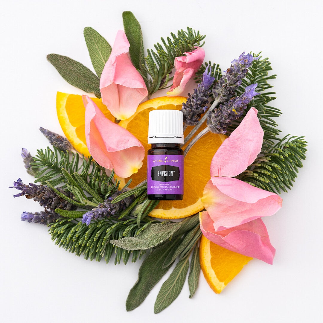 Lavendel op een bedje van sinaasappel en rozemarijn