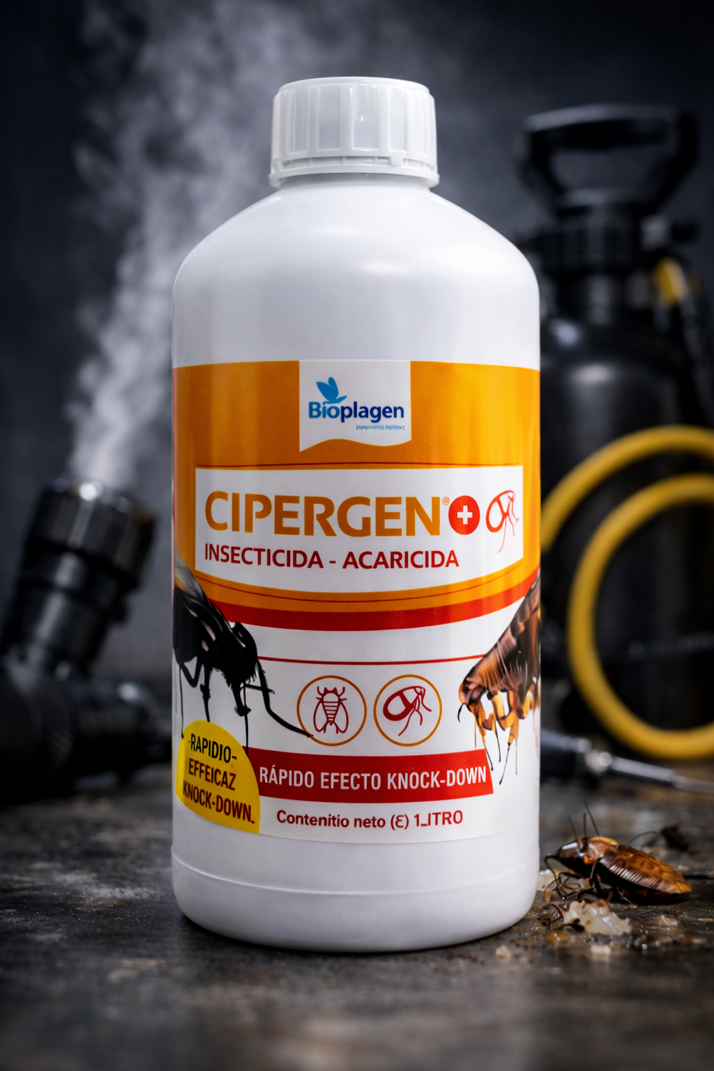 CiperGen Plus 1L | Insecticida concentrado contra cucarachas, mosquitos y hormigas