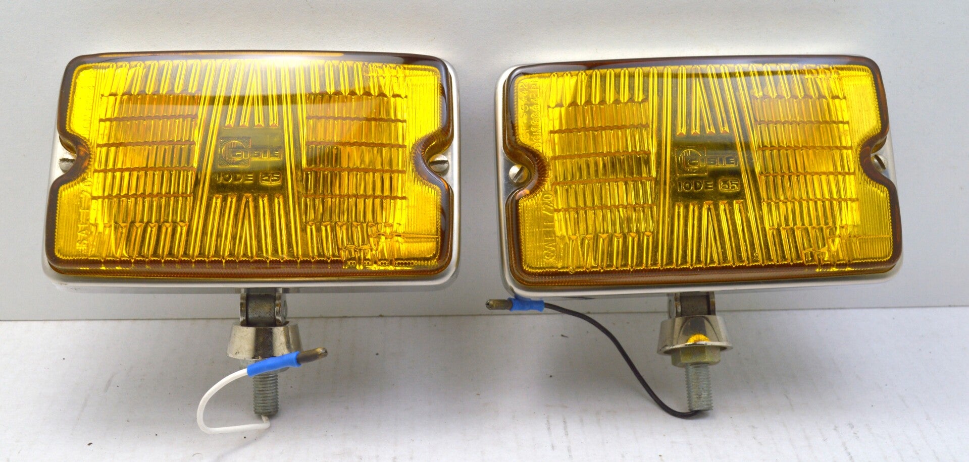 set à 2 Cibié Iode 35 mistlampen breedstralers mistlicht met rvs bodies