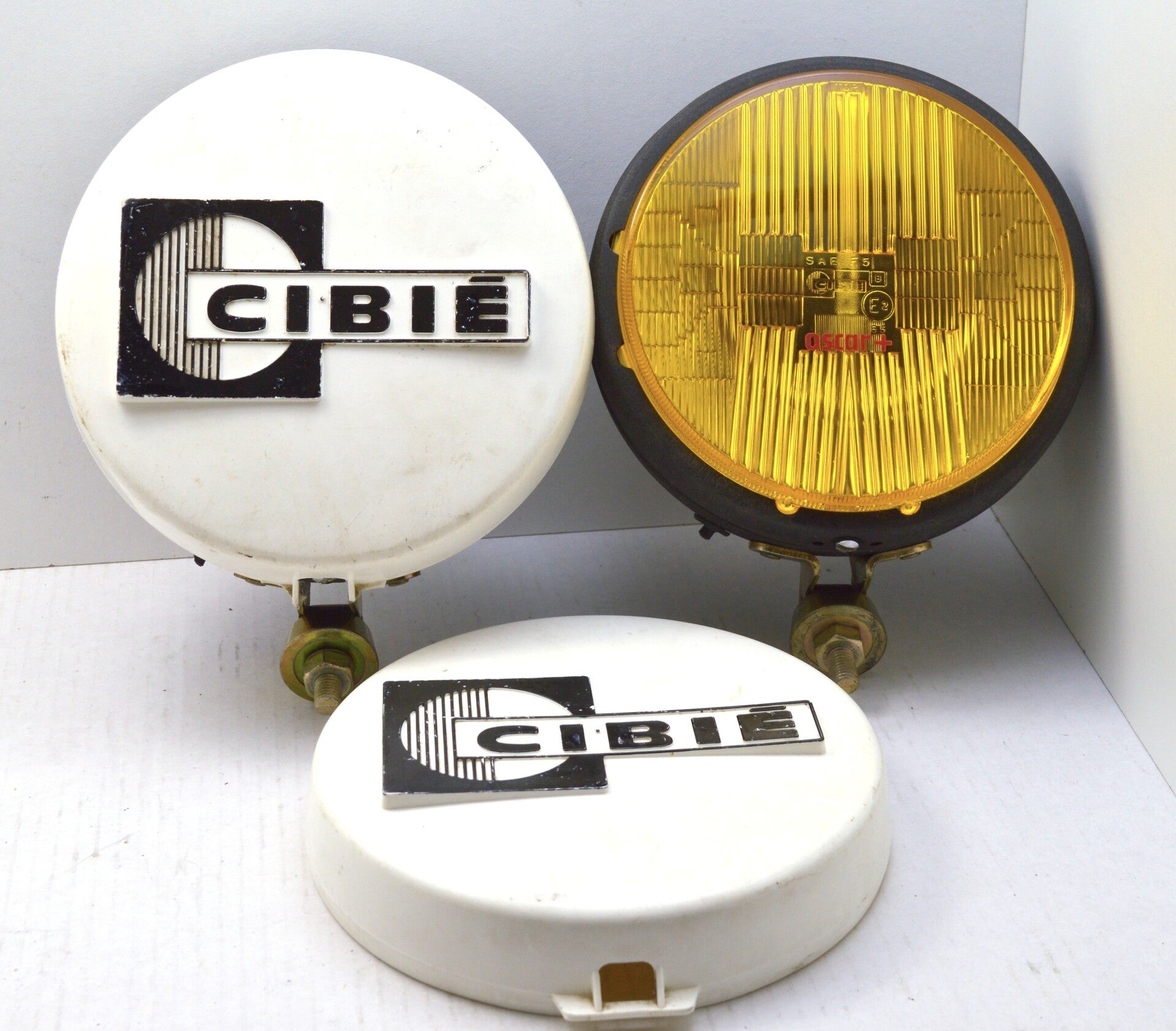 set à 2 Cibié Oscar+ mistlampen mistlichten breedstralers met beschermkappen