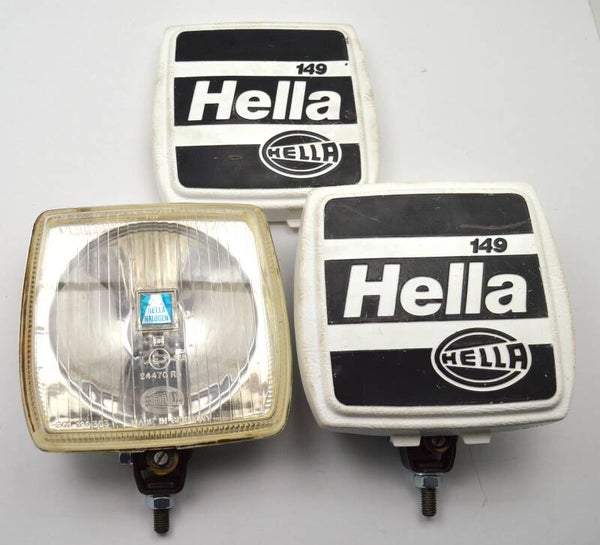 set à 2 Hella 149 verstralers schijnwerpers CHROOM + originele beschermkappen