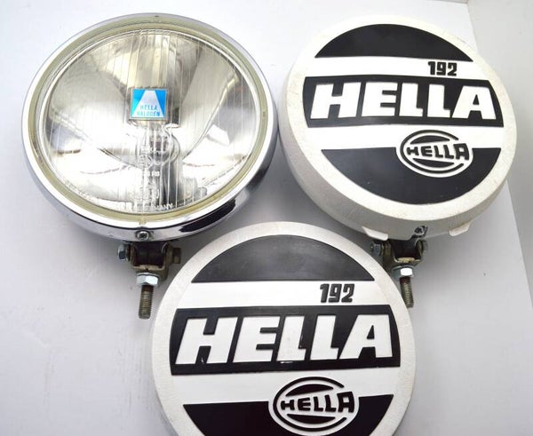 set à 2 Hella 192 verstralers schijnwerpers CHROOM + originele beschermkappen