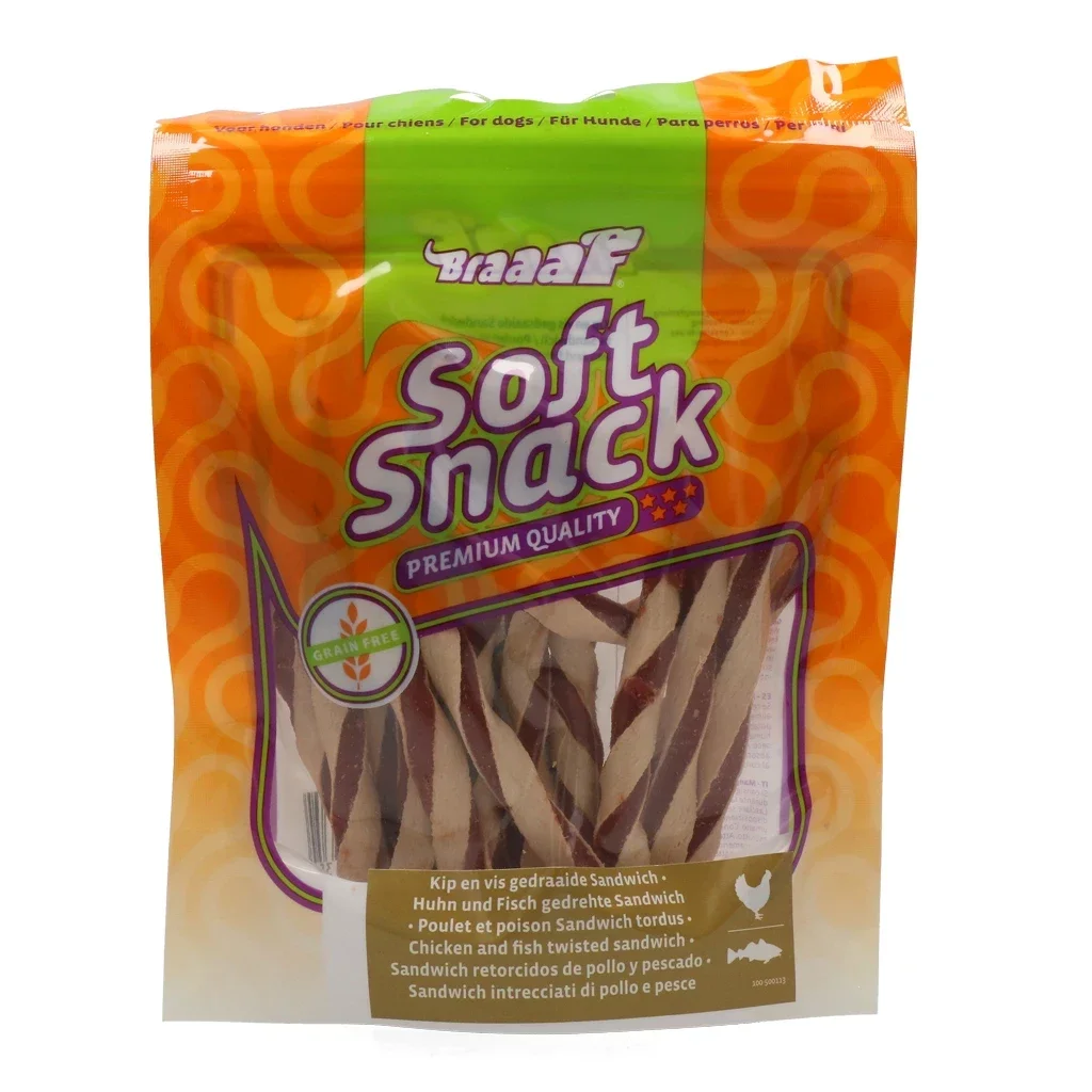 Braaaf Soft Snack Gedraaide Sandwich - Kip & Vis