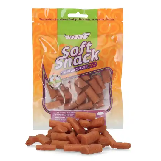 Braaaf Soft Snack met tonijn pompoen en selderij