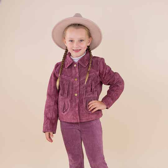 Kids Western Jacket raspberry