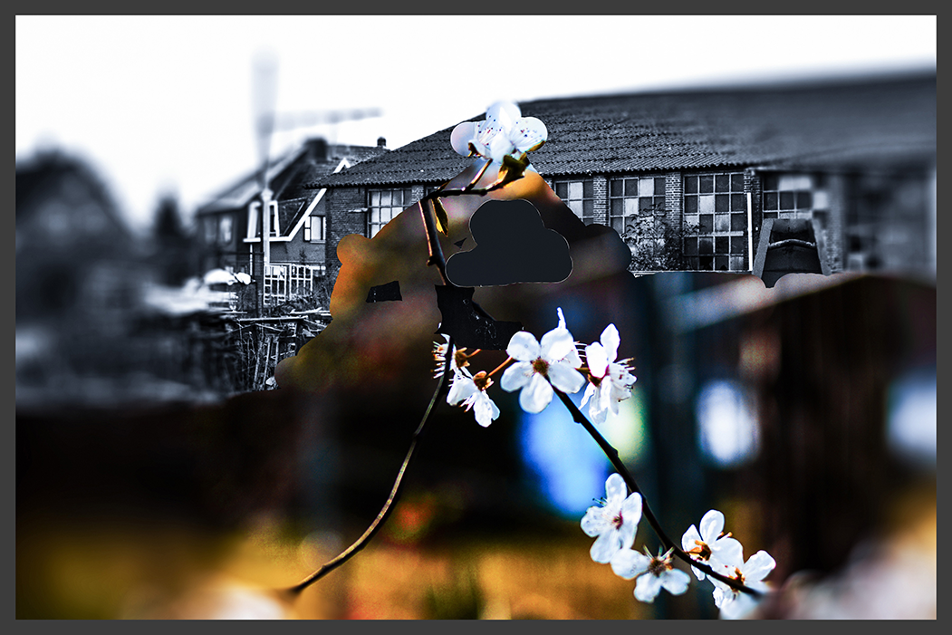 'op weg tussen grauw en vreugde' (15 x 10 cm, enkelzijdige kaart)