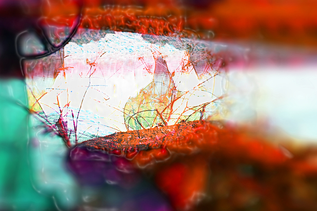 'ontmoeting van kleuren' (15 x 10 cm, enkelzijdige kaart)