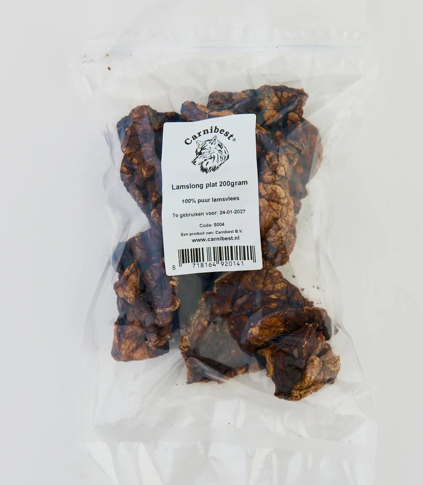 Carnibest Lamslong vlak/plat 200gr