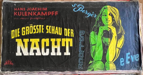 Bioscoop reclame: Die grösse schau der Nacht 1959