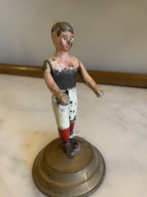 Voetbalfiguur uit oud spel