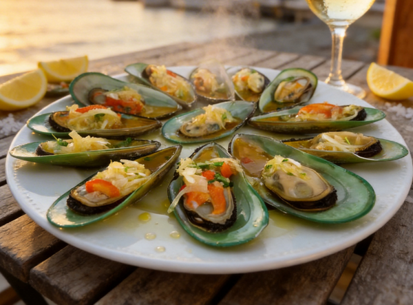MUSSELS WITH GREEN SAUCE