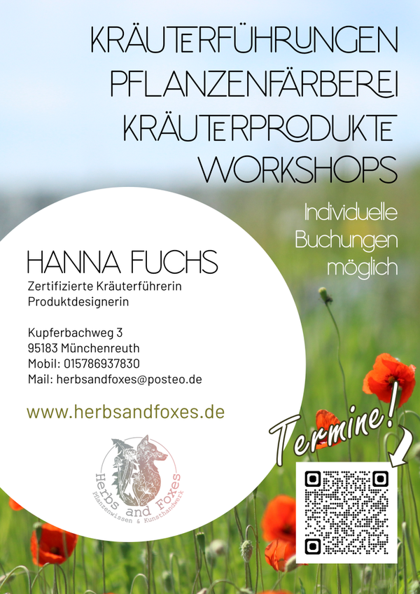 Färbepflanzen- & Kräuterführung Gruppenbuchung ab 4 Personen