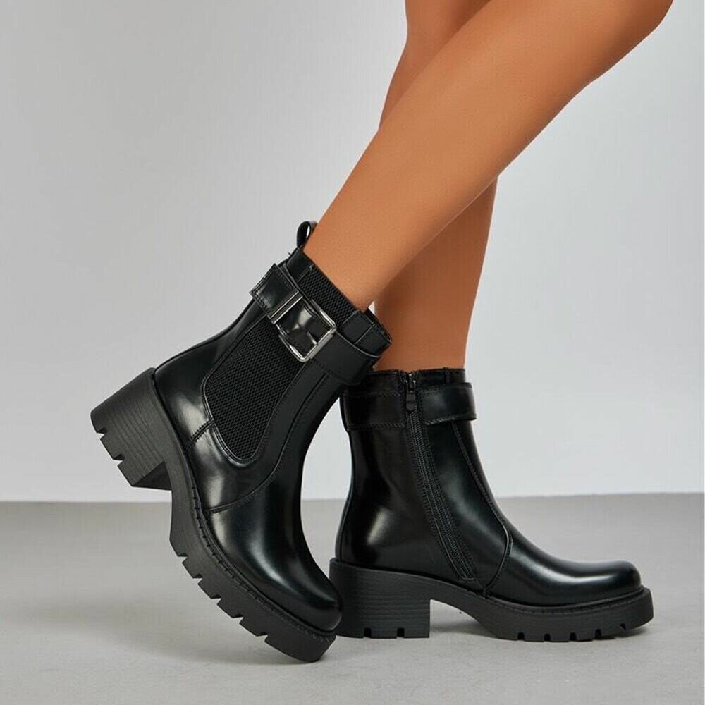 Chelsea boots met gesp