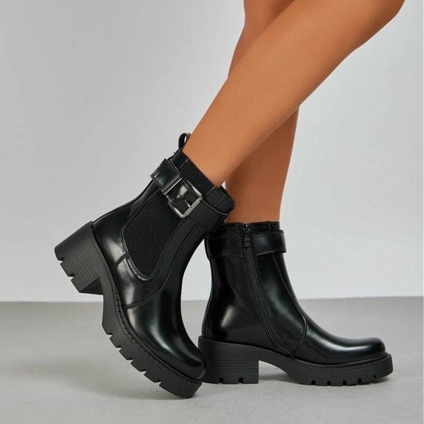 Chelsea boots met gesp